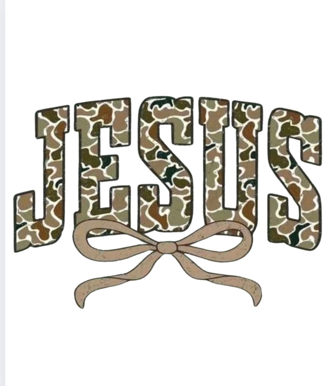 Camo Jesus and tie