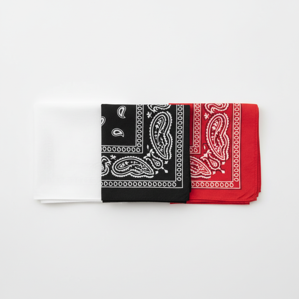 make the white bandana plain white no design